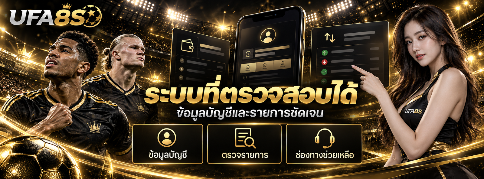 UFA8S ระบบที่ตรวจสอบได้ ข้อมูลบัญชีและรายการชัดเจน